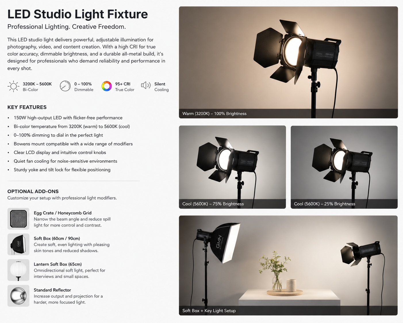 Photography Studio equipment: Studio Light